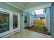 Covered patio that offers a seamless transition to the backyard and outdoor entertainment space at 203 O'Malley Dr, Summerville, SC 29483