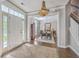 Inviting foyer leading into dining area featuring hardwood floors and natural light at 219 Silverwood Ln, Summerville, SC 29485