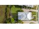 Overhead view of the house with a unique roof and landscaping showcasing curb appeal and design at 2522 Waverly St, Charleston, SC 29492