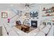 Cozy living room with comfortable seating, fireplace, and elegant decor at 2557 Hatch Dr, Johns Island, SC 29455