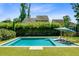 Relaxing backyard oasis with a pool, lounge chairs, and meticulous landscaping, creating a serene outdoor retreat at 2557 Hatch Dr, Johns Island, SC 29455