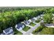Aerial view of a quiet neighborhood with lush green trees, manicured lawns, and sidewalks at 2560 Palmetto Hall Blvd, Mount Pleasant, SC 29466