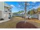 Spacious backyard features manicured lawn and mature landscaping including privacy fence at 2924 Tranquility Rd, Mount Pleasant, SC 29466