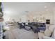 Open-concept living space with a view of the dining and kitchen areas; features modern decor at 2924 Tranquility Rd, Mount Pleasant, SC 29466