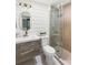 Modern bathroom with stylish vanity, glass shower, and elegant fixtures at 2957 Alabama Dr, North Charleston, SC 29405