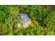 Aerial view of a charming home with patio and lush trees, ideal for outdoor living at 3635 Pandora Dr, Mount Pleasant, SC 29466