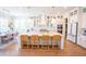 Bright eat-in kitchen with a large island, pendant lights, and dining area at 3688 Goodwater St, Mount Pleasant, SC 29466