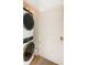 Modern laundry room with a stacked washer and dryer, offering convenience and efficiency at 4 Catfiddle St, Charleston, SC 29403