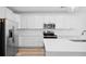 Bright kitchen featuring white cabinets, stainless steel appliances, and a subway tile backsplash at 403 Cadbury Loop, Summerville, SC 29486