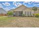 Backyard featuring a well-manicured lawn, wooden fence, and a screened-in porch at 405 Decatur Dr, Summerville, SC 29486
