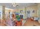 Spacious living room featuring hardwood floors, a fireplace, and a comfortable seating arrangement at 405 Decatur Dr, Summerville, SC 29486