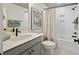 Modern bathroom featuring a shower, vanity, and stylish decor at 406 Cadbury Loop, Summerville, SC 29486