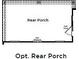 This image is a floor plan depicting an optional rear porch at 406 Cadbury Loop, Summerville, SC 29486