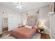 Comfortable bedroom featuring a ceiling fan and view of the room's features at 45 Sycamore Ave # 811, Charleston, SC 29407