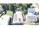 Aerial view of the house showcasing solar panels, surrounding neighborhood, and property layout at 4515 Holmes Ave, North Charleston, SC 29405