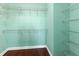 Walk-in closet with metal rack shelving and hardwood floors at 4637 Bonnie Marie Way, North Charleston, SC 29405