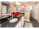 Bathroom boasts double sinks, granite counters, walk-in shower, and a luxurious soaking tub at 4991 Sound View Dr, Mount Pleasant, SC 29466