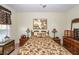 Bedroom showing an oriental tapestry behind the well-made bed at 4991 Sound View Dr, Mount Pleasant, SC 29466