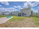 Spacious backyard with a patio, Adirondack chairs, an enclosed porch, and a well-maintained lawn extending to the fence at 5032 Ballantine Dr, Summerville, SC 29485