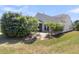 Serene backyard with lush greenery, palm trees, and thoughtfully designed landscaping at 522 Tidewater Chase Ln, Summerville, SC 29486