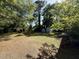 Expansive backyard with lush lawn, mature trees, and storage sheds at 6086 Chisolm Rd, Johns Island, SC 29455