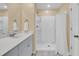 Cozy bathroom featuring a shower with full surround and a white vanity at 707 Jancus St, Charleston, SC 29414