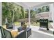 Covered patio featuring outdoor seating, a grill, and a view of the private backyard at 707 Jancus St, Charleston, SC 29414