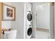 Stacked washer and dryer in bathroom closet at 1 Cool Blow St # 337, Charleston, SC 29403