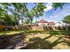 Spacious, grassy backyard with mature trees and a tall wooden privacy fence, perfect for outdoor entertaining at 107 Spalding Cir, Goose Creek, SC 29445