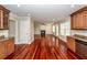 Open floorplan shows kitchen, living room, hardwood floors and a fireplace at 107 Spalding Cir, Goose Creek, SC 29445