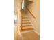 Carpeted staircase featuring wooden banister and hardwood steps at 120 Full Moon Ct, Ladson, SC 29456