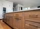 Close up of kitchen island cabinets and marble counter top with stainless steel appliances at 124 Charleston Blvd, Isle of Palms, SC 29451