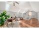 Bright hallway with skylights and ceiling fan showing desk and beanbag seating at 13 Charlestowne Rd Rd, Charleston, SC 29407
