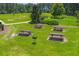 Aerial view of a community picnic area with tables and grills at 131 Beargrass Ln, Summerville, SC 29486