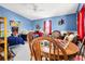 Nautical-themed bedroom with twin beds, a checker table and seaside decor at 1404 Palmetto Blvd, Edisto Beach, SC 29438