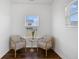 Cozy sitting area with two chairs, a window, and a side table at 142 Lucca Dr, Summerville, SC 29486