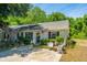 Cozy home with a well-maintained front yard, decorative seating, and lush greenery at 1571 Blaze Ln, Charleston, SC 29412