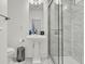 Modern bathroom featuring a glass shower and stylish fixtures at 184 Ashley Ave, Charleston, SC 29403