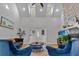 Bright living room with vaulted ceilings, a stone fireplace, and large windows showcasing an inviting and spacious interior at 213 Factors Walk, Summerville, SC 29485