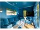 Sitting room with large plush sectional sofa, blue walls, and large windows for ample natural light at 2538 Helmsman Rd, Johns Island, SC 29455