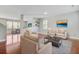 Comfortable living room with neutral tones, hardwood floors, and natural light from a large window at 330 Albrighton Way, Moncks Corner, SC 29461