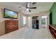 Comfortable bedroom with wood flooring, a ceiling fan, and a closet at 403 Forest Cir, Summerville, SC 29483