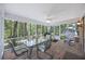 Relaxing screened porch features brick floors, ceiling fan, and a grill for outdoor cooking at 418 Lakeview Dr, Summerville, SC 29485