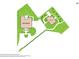 A bird's eye view of the plot plan showing the layout of the residence and cottage at 418 W Carolina Ave, Summerville, SC 29483