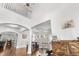 Open-concept living room with two story ceiling and hardwood floors, ideal for entertaining guests at 5022 W Liberty Meadows Dr, Summerville, SC 29485
