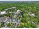 Aerial view of townhomes surrounding a pond, offering a blend of residential living and natural beauty at 539 Cooper Village Ln, Mount Pleasant, SC 29464