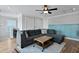 Comfortable living room with sectional, area rug, and easy access to mini bar at 539 Cooper Village Ln, Mount Pleasant, SC 29464