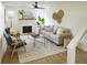 Cozy living room featuring comfortable seating, a fireplace, and stylish decor at 81 Avondale Ave, Charleston, SC 29407