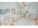 Airy living room with hardwood floors, vaulted ceiling, and neutral decor at 1187 Out Of Bounds Dr, Summerville, SC 29485