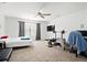 Spacious bedroom with a ceiling fan, window, and workout equipment at 1223 Creek Stone Way, Hanahan, SC 29410